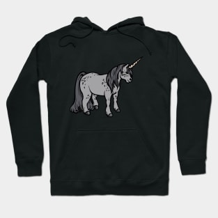 Friendly Dappled Gray Unicorn Hoodie